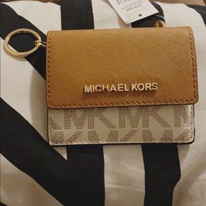 Michael Kors jet set travel card case ID key hldr